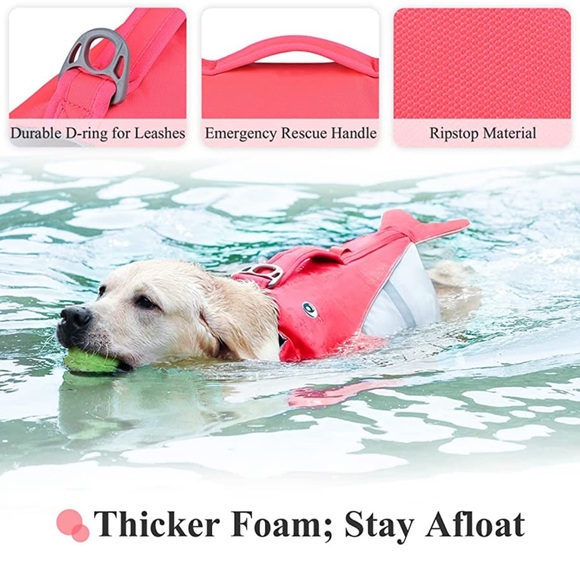 Medium Dog Life Vest, Reflective Whale-Shape Life Vest - Picture 5 of 12